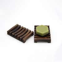 Factory price buy Eco-friendly Bamboo Fiber Soap Holder Dish for Kitchen Bathroom Soap dish Wood White Black Soap Dishes