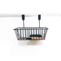 Kitchen Bath Storage Basket Cabinet Door Hanging Iron Metal Storage Basket